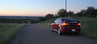 A then-new 2010 Lancer GTS on paper plates. Photo credit: Stef Schrader